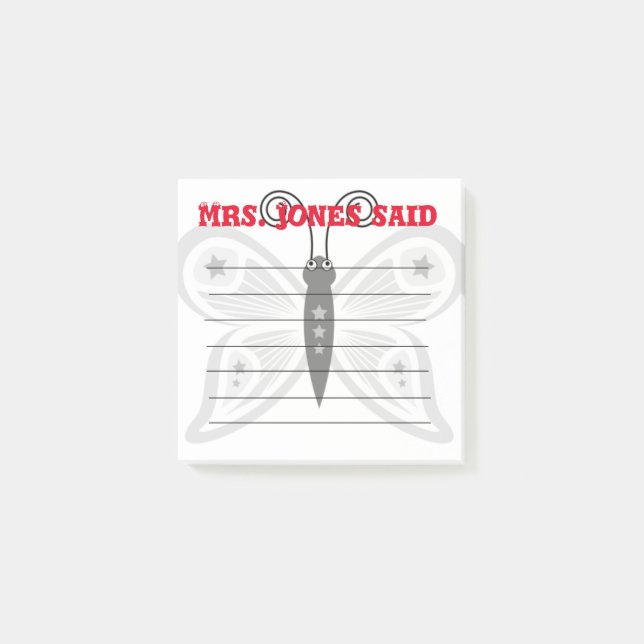 Frau Jones sagte Post-It Notes Klebezettel (Vorderseite)