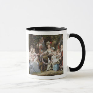 Frau Justinian Casamajor und acht ihrer Kinder, Tasse