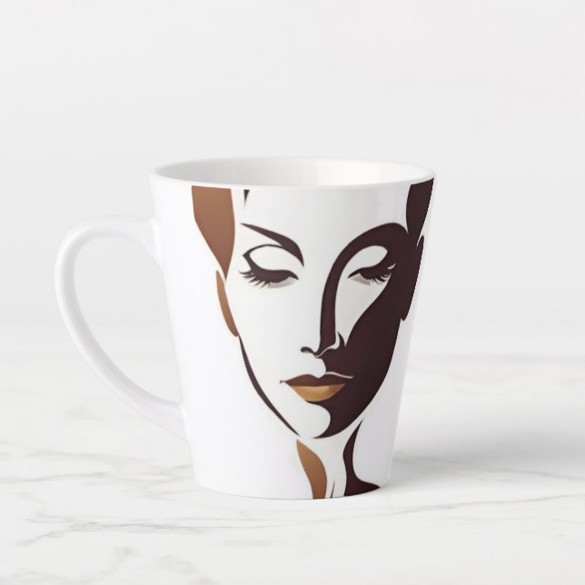 Frau Kaffee Milchtasse (Links)