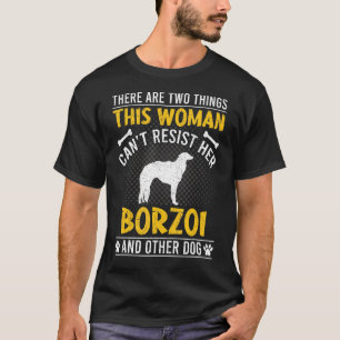 Frau kann ihrem Borzoi-Hund nicht widerstehen T-Shirt