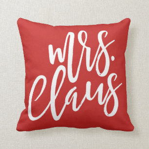 Frau Klaus White Script Pillow Kissen
