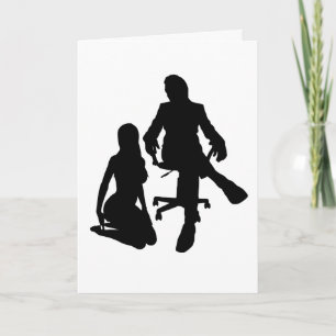 FRAU KNEELING ART leere Grußkarte Karte