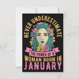 Frau Kunst Macht Der Frauen, Die Im Januar Geboren Dankeskarte