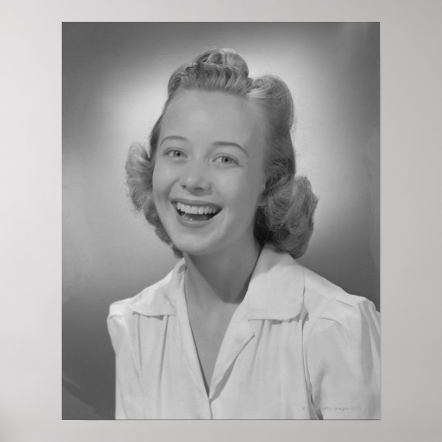 Frau lächeln poster (Vorne)