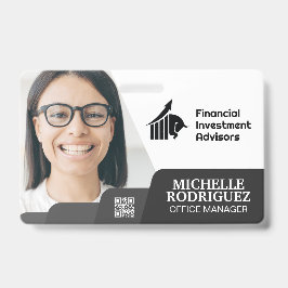 Frau lächeln | Unternehmen | Barcode Business Card Ausweis