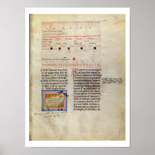 Frau Latin 7272 fol.112 belichtete Kalenderseite Poster
