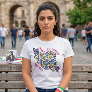 Frau Leben Freiheit   Persische Fliesen iranische  T-Shirt