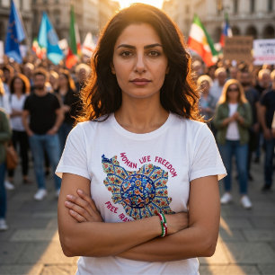 Frau Leben Freiheit   Persische Kunst Rote iranisc T-Shirt