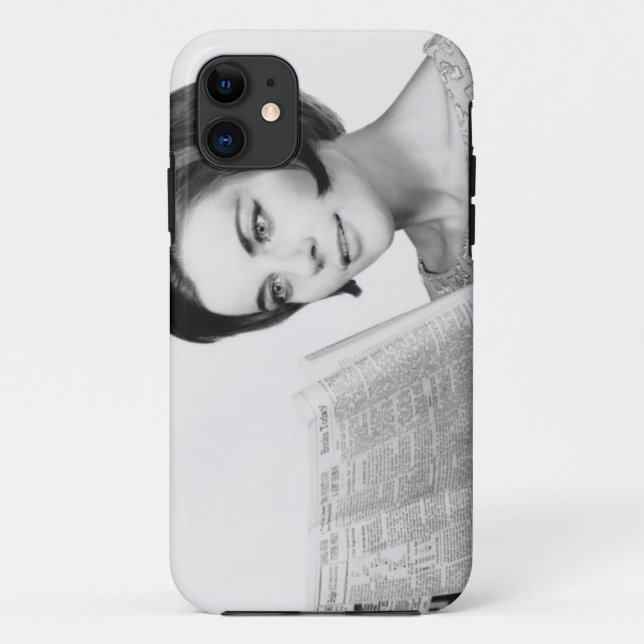 Frau lesenNewpaper Case-Mate iPhone Hülle (Rückseite)