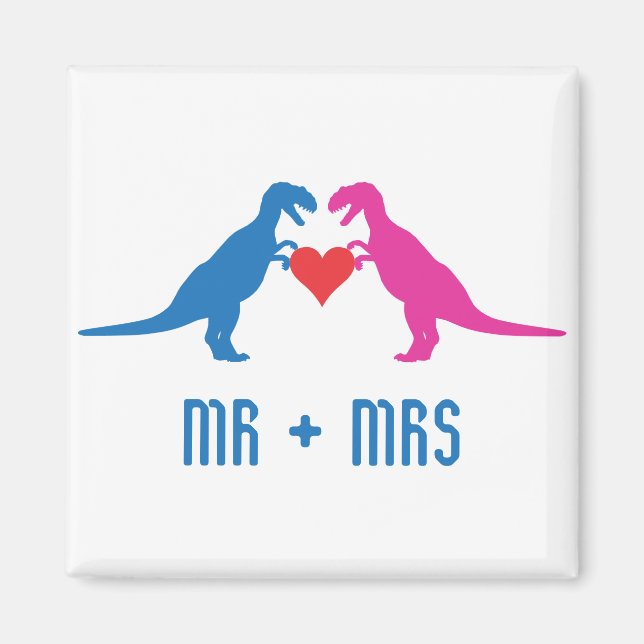+ Frau - Liebe Dinosaurier Magnet (Vorne)