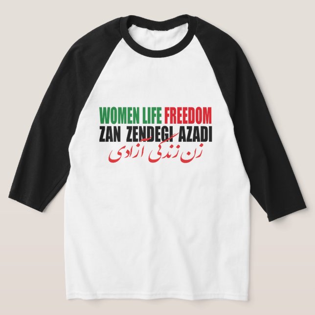Frau Life Freedom Iran Zan Zendegi Azadi Persisch T-Shirt (Ablage )