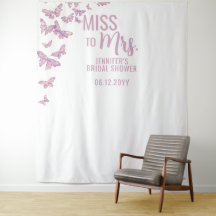 Frau Lila Gold Butterfly Bridal Backdrop