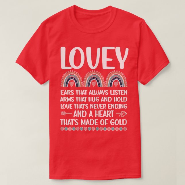 Frau Lovey Großmutter Wertschätzung Lovey Großmutt T-Shirt (Design vorne)