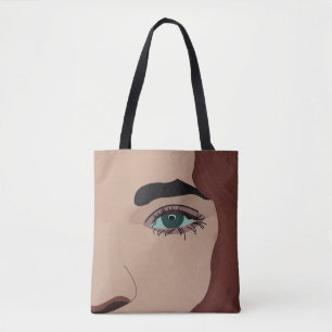Frau Mädchen Gesicht Tasche