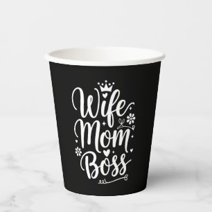 Frau Mama Chef Süßes Muttertagsgeschenk Pappbecher