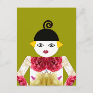 Frau Martzkin Blooming Postcard © 2012 M. Martz Postkarte