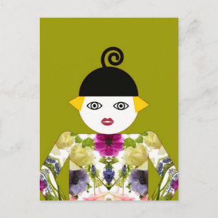 Frau Martzkin Blooming Postcard © 2012 M. Martz Postkarte