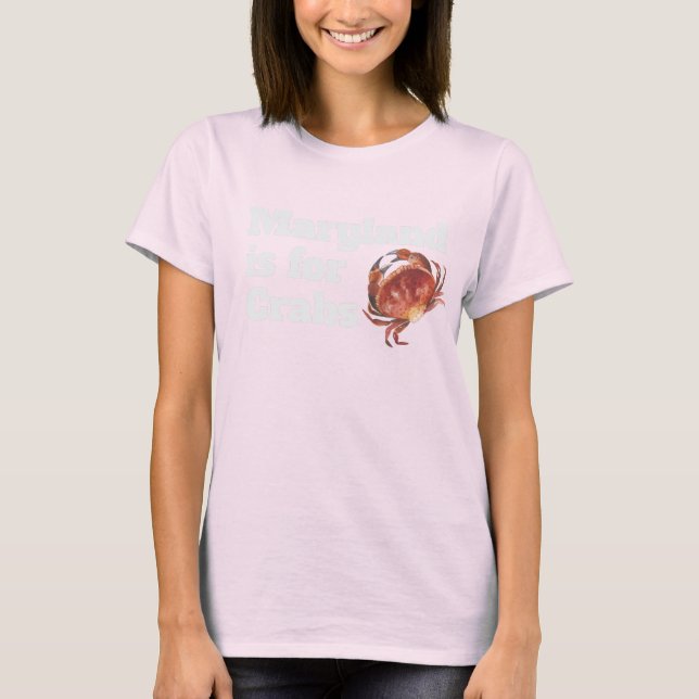Frau - Maryland ist für Krebse T-Shirt (Vorderseite)