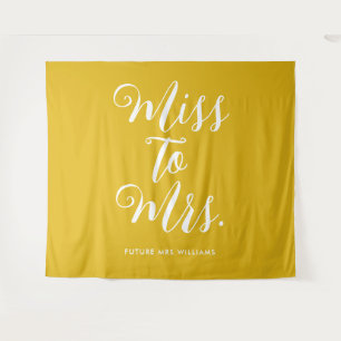 Frau Minimal Retro Simple Gold Bachelorette Wandteppich