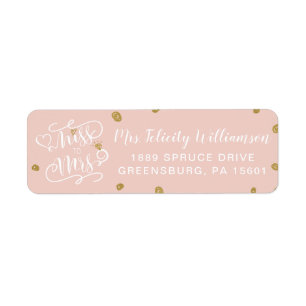 Frau Miss. Pink Gold Glitzer Herzring Hochzeit