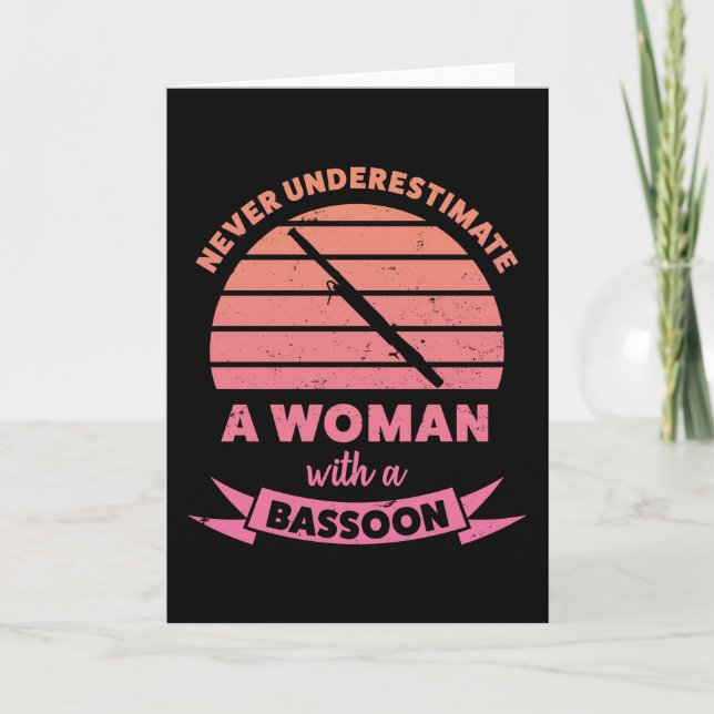Frau mit Bassoon Funny Gifts Mama Karte (Vorderseite)