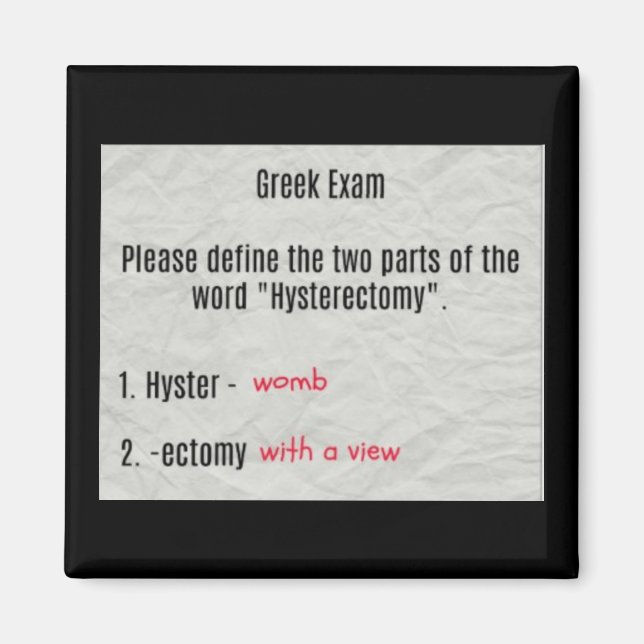 Frau mit Blick auf Hysterektomie Magnet (Vorne)