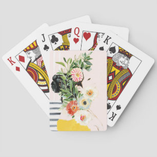 Frau mit Blume Spielkarten
