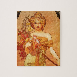 Frau mit Blumenstrauß