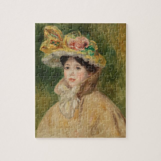 Frau mit Capeline von Pierre Auguste Renoir (Vertikal)