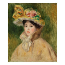 Frau mit Capeline von Pierre Auguste Renoir