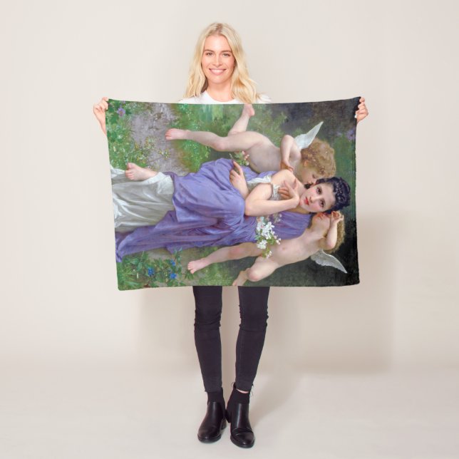 Frau mit Cupid, Bouguereau Fleecedecke (Beispiel)