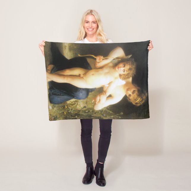 Frau mit Cupid, Bouguereau Fleecedecke (Beispiel)