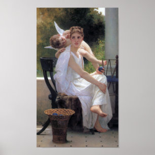 Frau mit Cupid, Bouguereau Poster