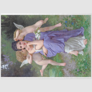 Frau mit Cupid, Bouguereau Seidenpapier