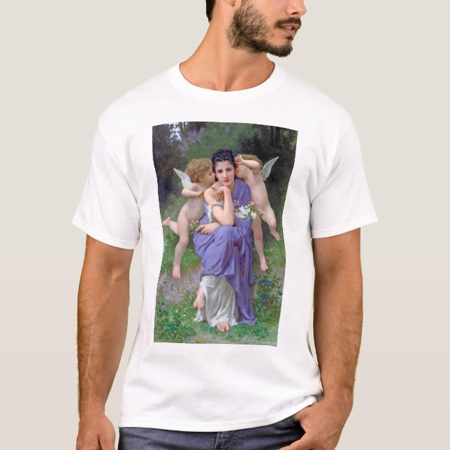 Frau mit Cupid, Bouguereau T-Shirt (Vorderseite)