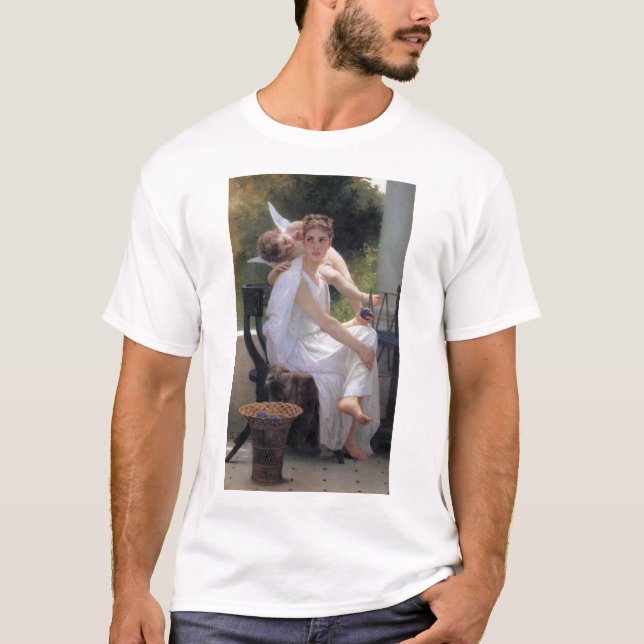 Frau mit Cupid, Bouguereau T-Shirt (Vorderseite)