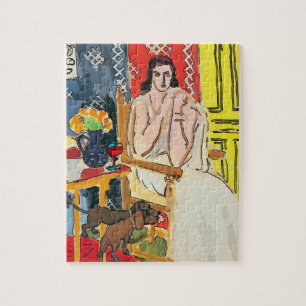 Frau mit Dachshunden, Matisse-Stil