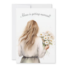 Frau mit Daisy Bouquet Brautparty