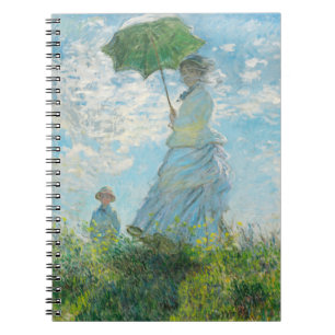 Frau mit dem Parasol Claude Monet Notizblock