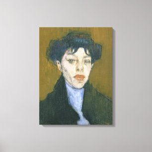 Frau mit einem blauen Schal, c.1912 (Öl auf Leinwanddruck