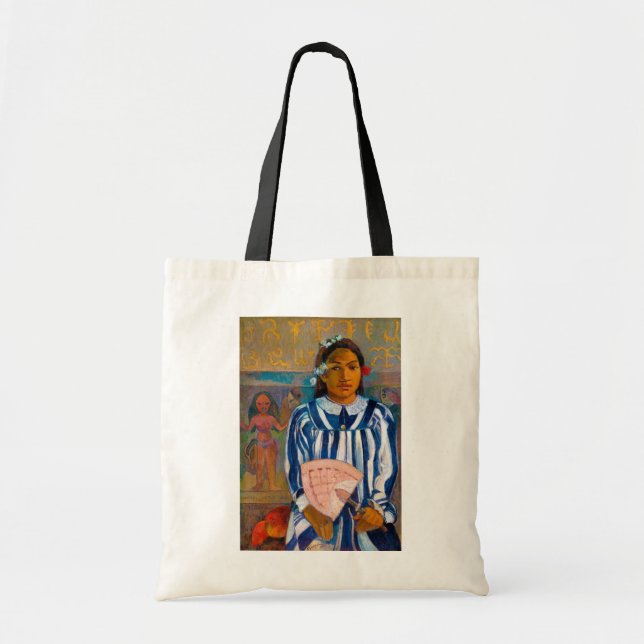 Frau mit einem Fan, Gauguin Tragetasche (Vorne)
