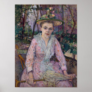 Frau mit einem Regenschirm, 1889 Poster
