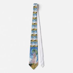 Frau mit einem Sonnenschirm Claude Monet Krawatte