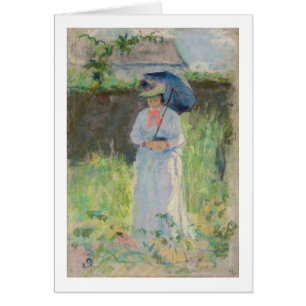 Frau mit einem Sonnenschirm (Pastell auf Papier)