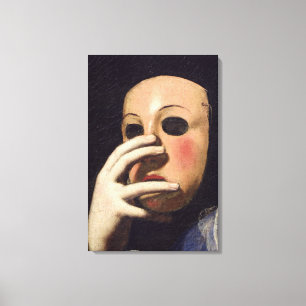 Frau mit einer Maske 2 Leinwanddruck