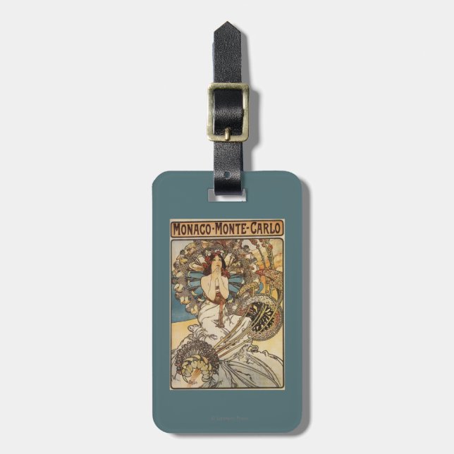 Frau mit Federn - PLM Bahnreise-Plakat Gepäckanhänger (Vorderseite vertikal)