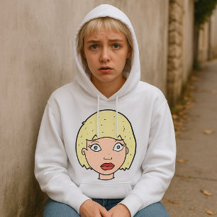 Frau mit gelbem Haar Hoodie