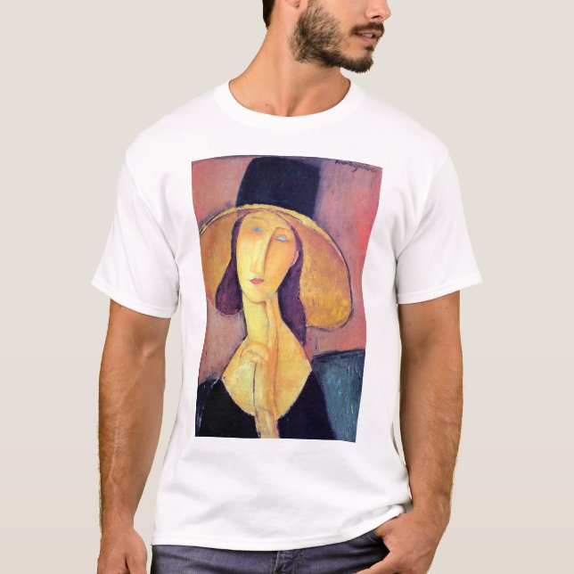 Frau mit Großhut, Modigliani T-Shirt (Vorderseite)