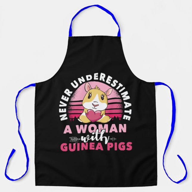 Frau mit Guinea Pig Cavy Roddent Schürze (Vorderseite)