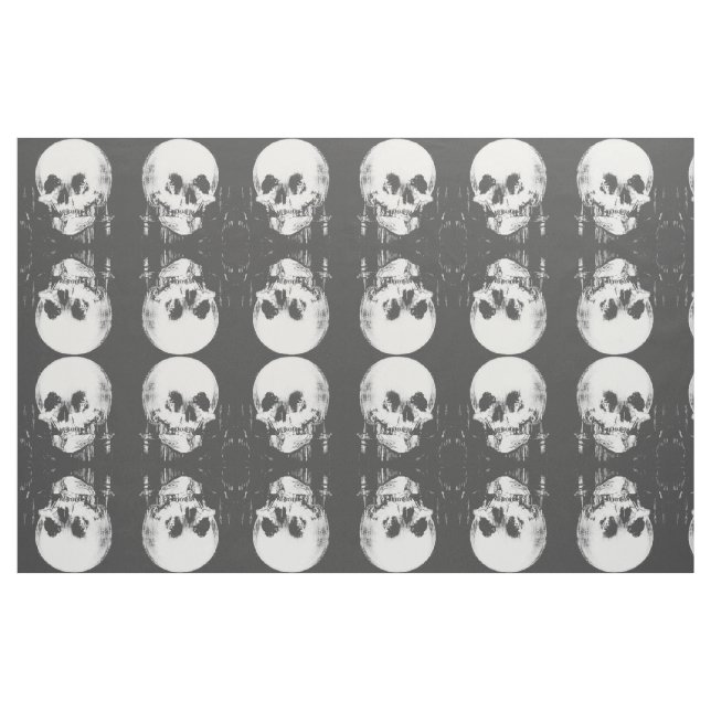 Frau mit Halloween-Reflektion im Spiegel Stoff (Fat Quarter (45,7 x 55,9 cm))